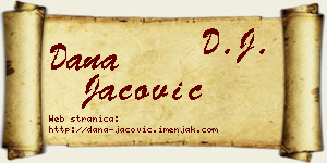 Dana Jačović vizit kartica